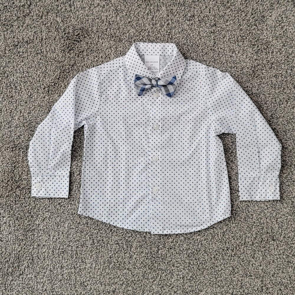 Van Heusen 2T Boys 2-Piece Formal Dress Collared Shirt with Tie